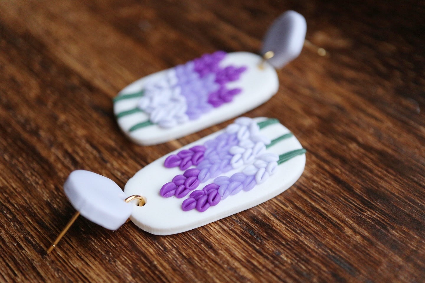 Full Bloom Lavender Earrings