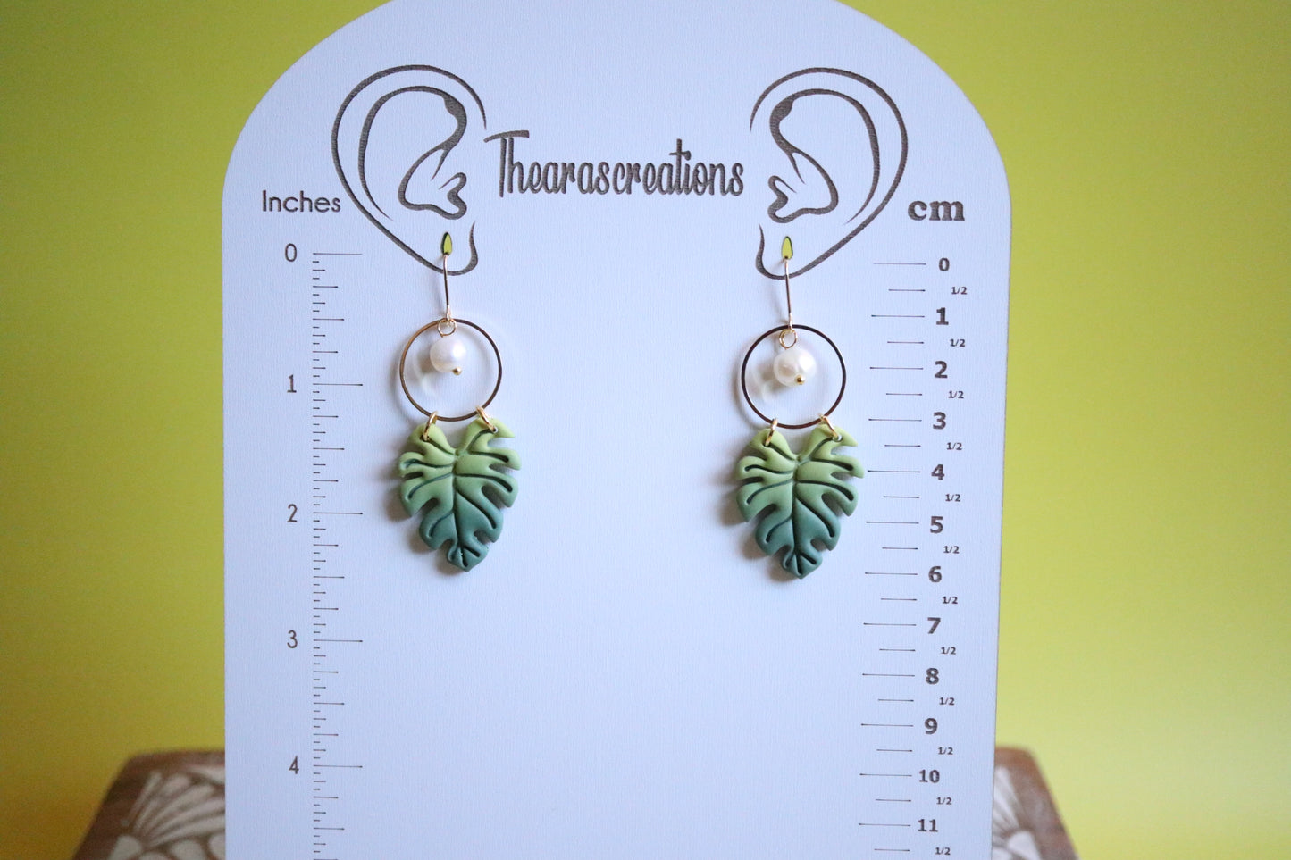 Monstera Earrings and Bracelets