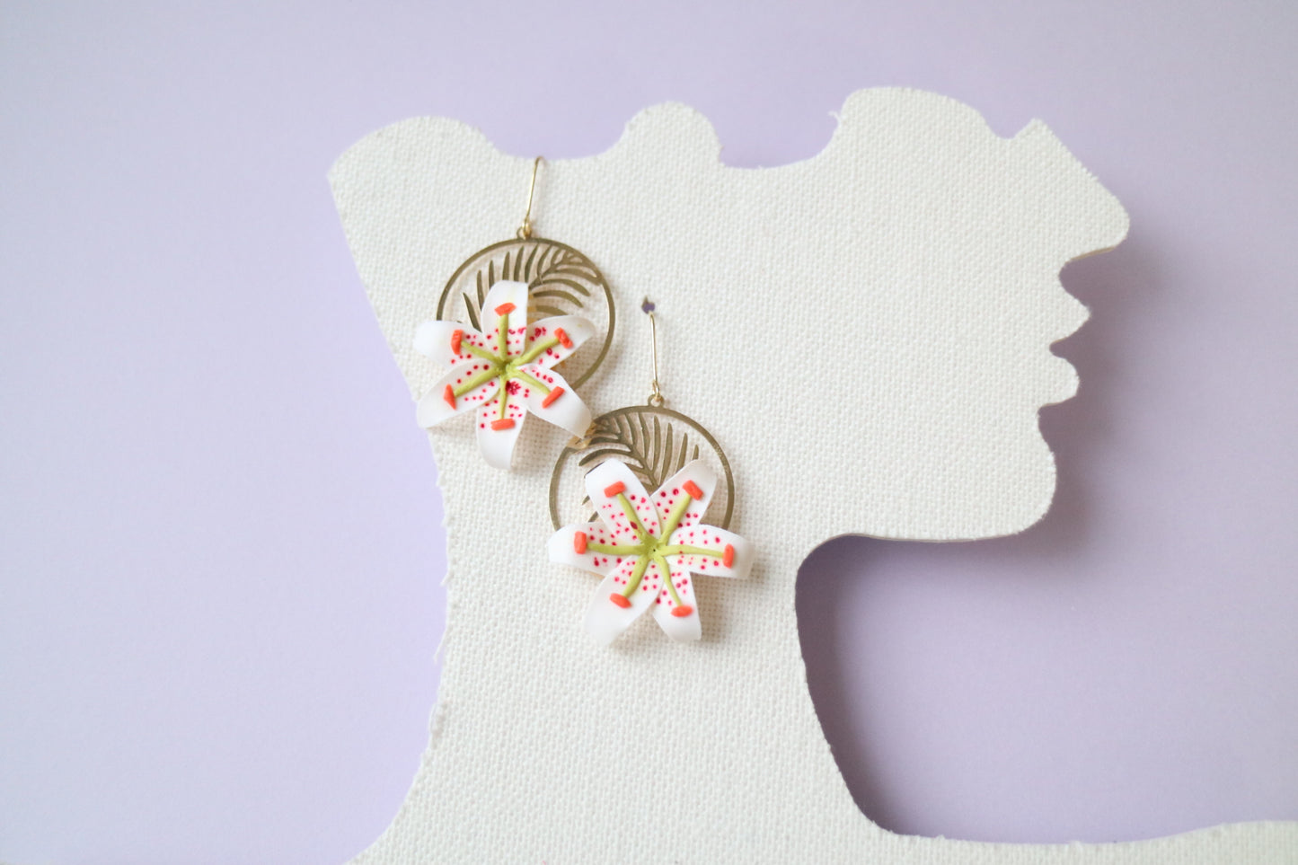 Lilies bouquet earrings