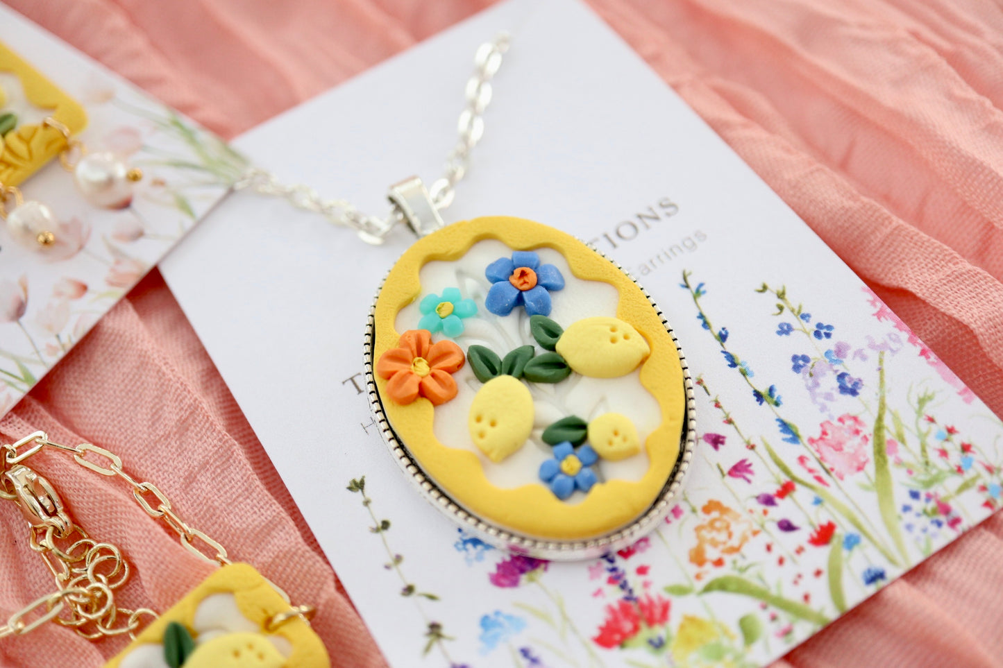 Lemon Antique Silver Necklace