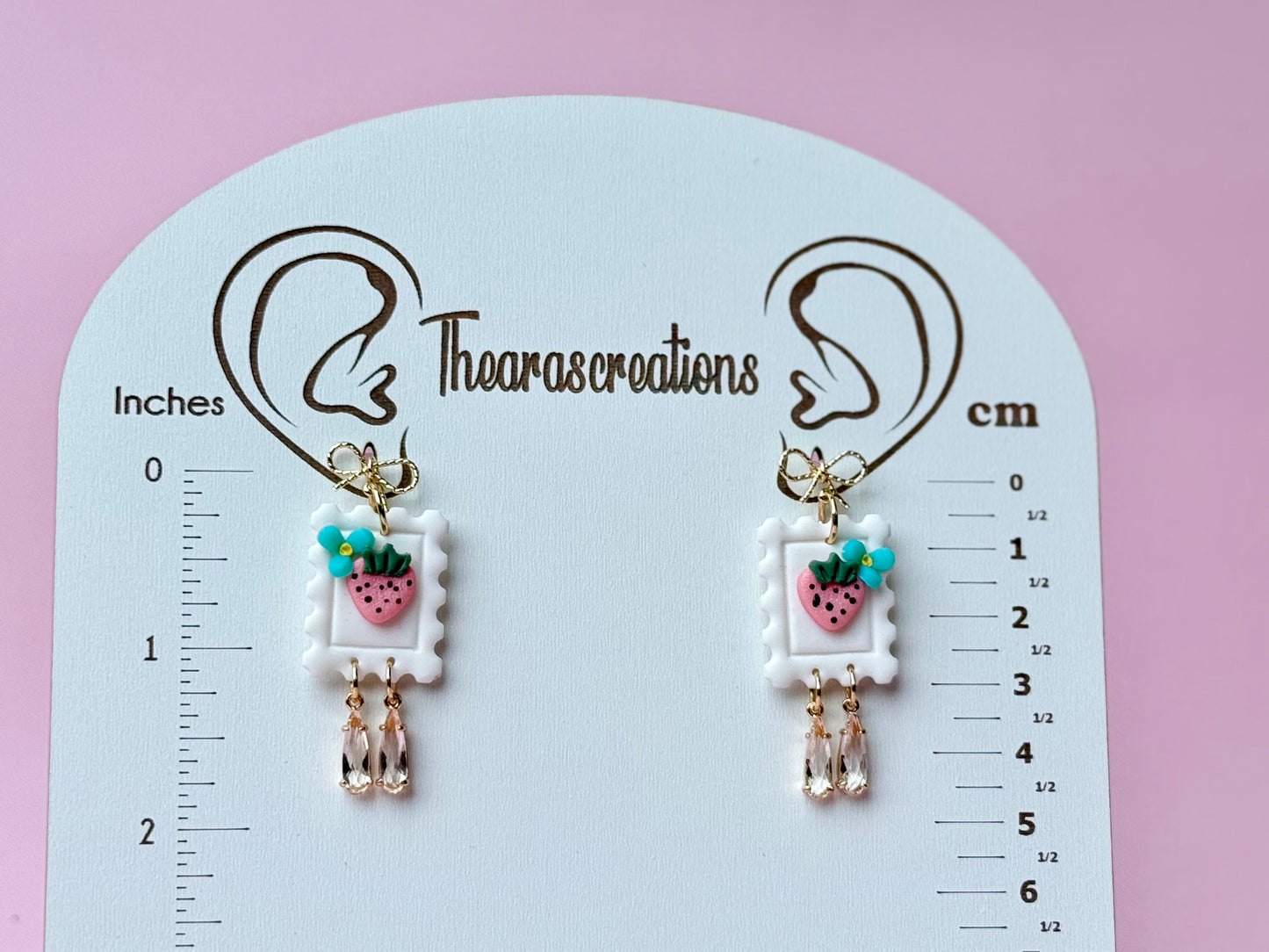 Strawberry Stamps Earrings