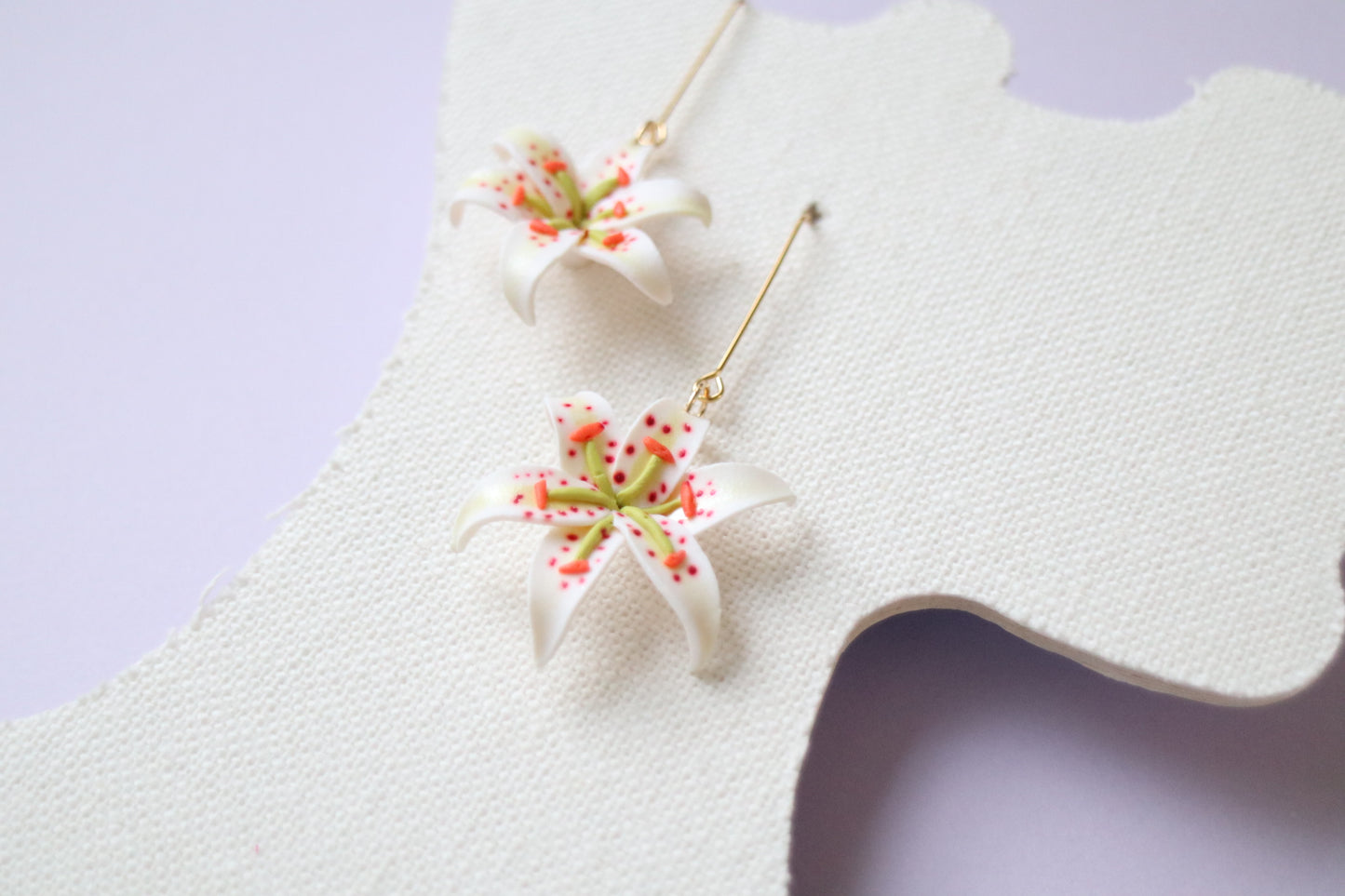 Lilies bouquet earrings