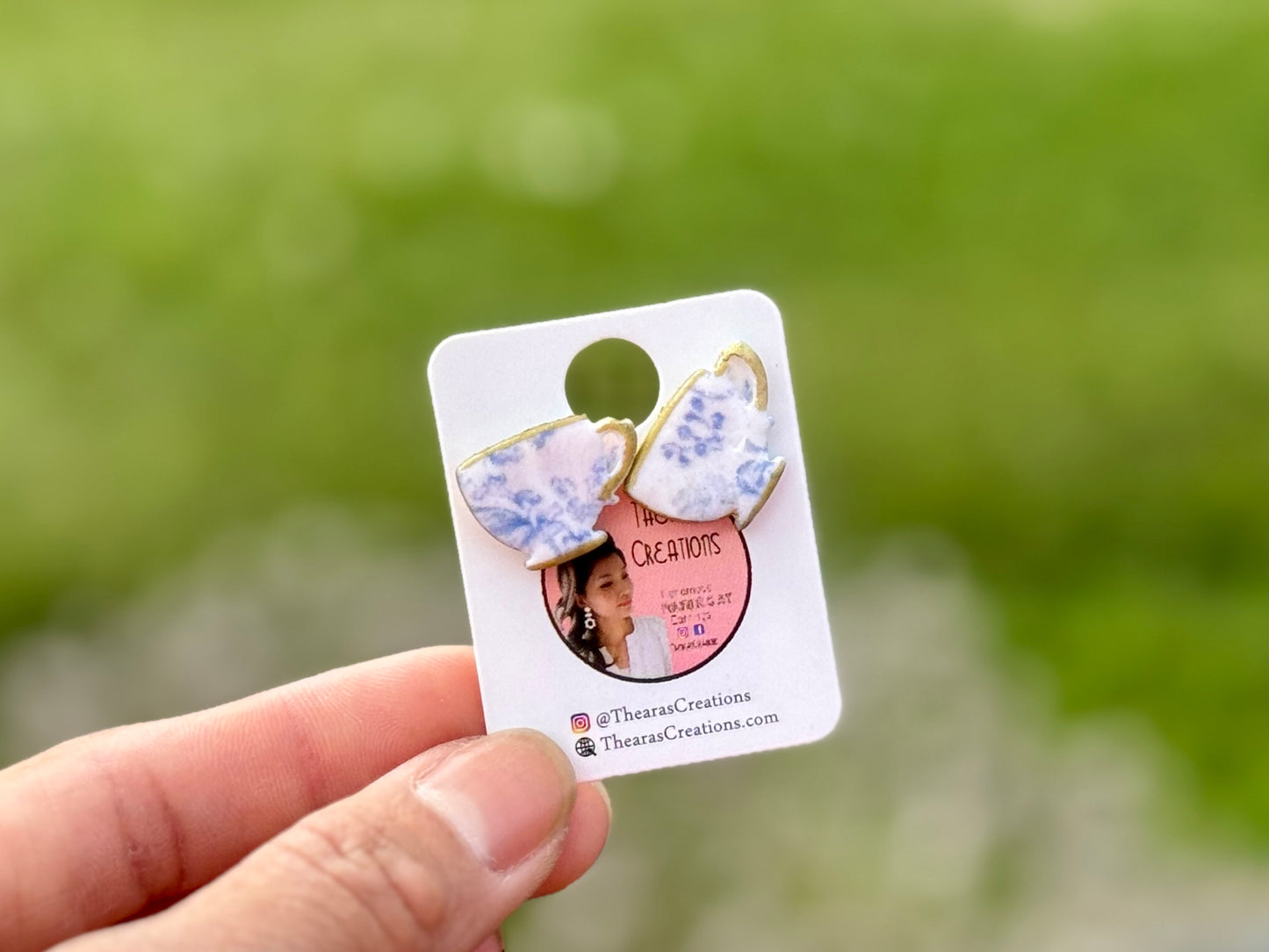 Blue China Chinoiserie Earrings