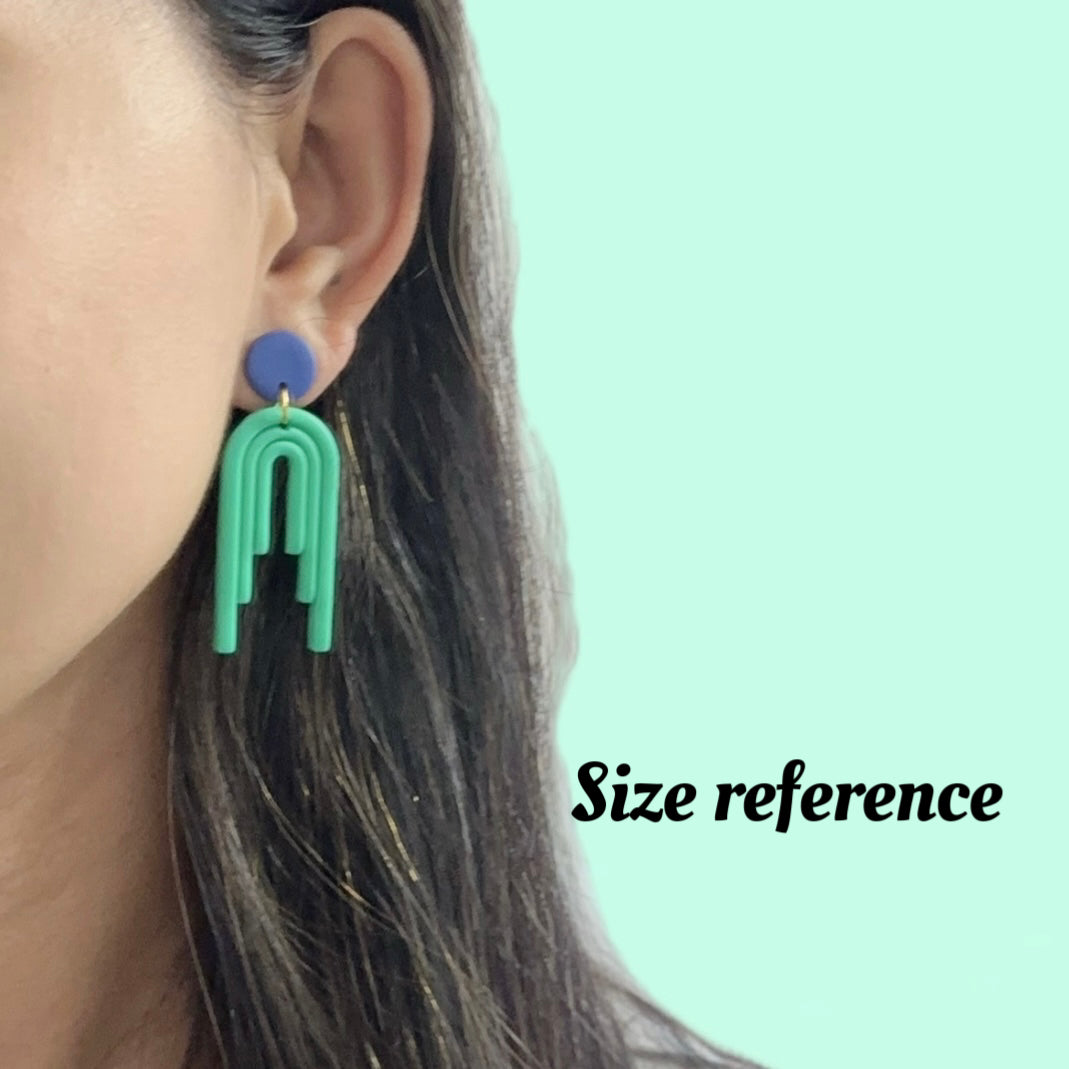 Casandra Mint Arch Earrings.