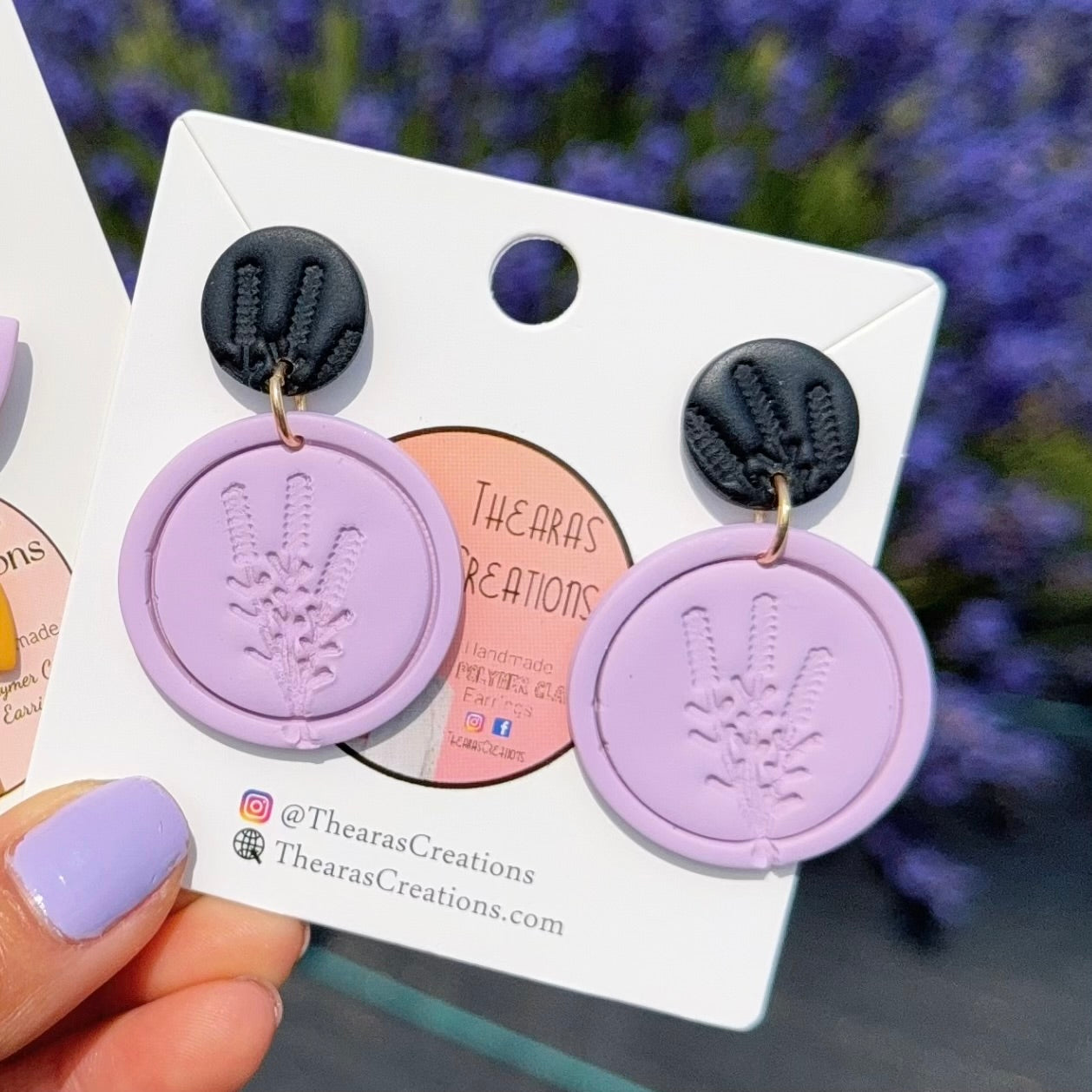 Lavender Geomatic Shapes Earrings