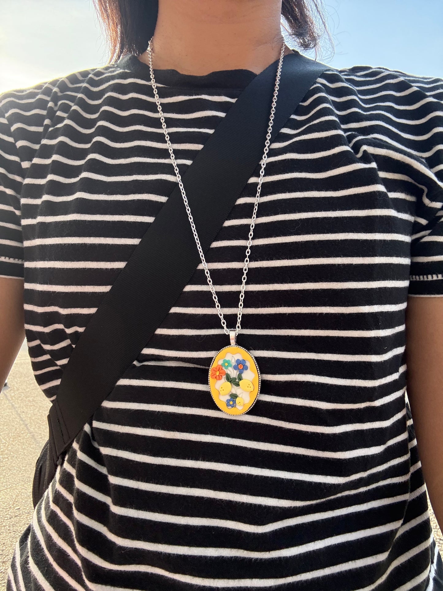 Lemon Antique Silver Necklace