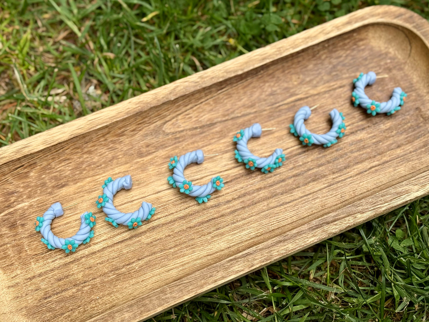 Carolina Blue Huggies w/ Flowers