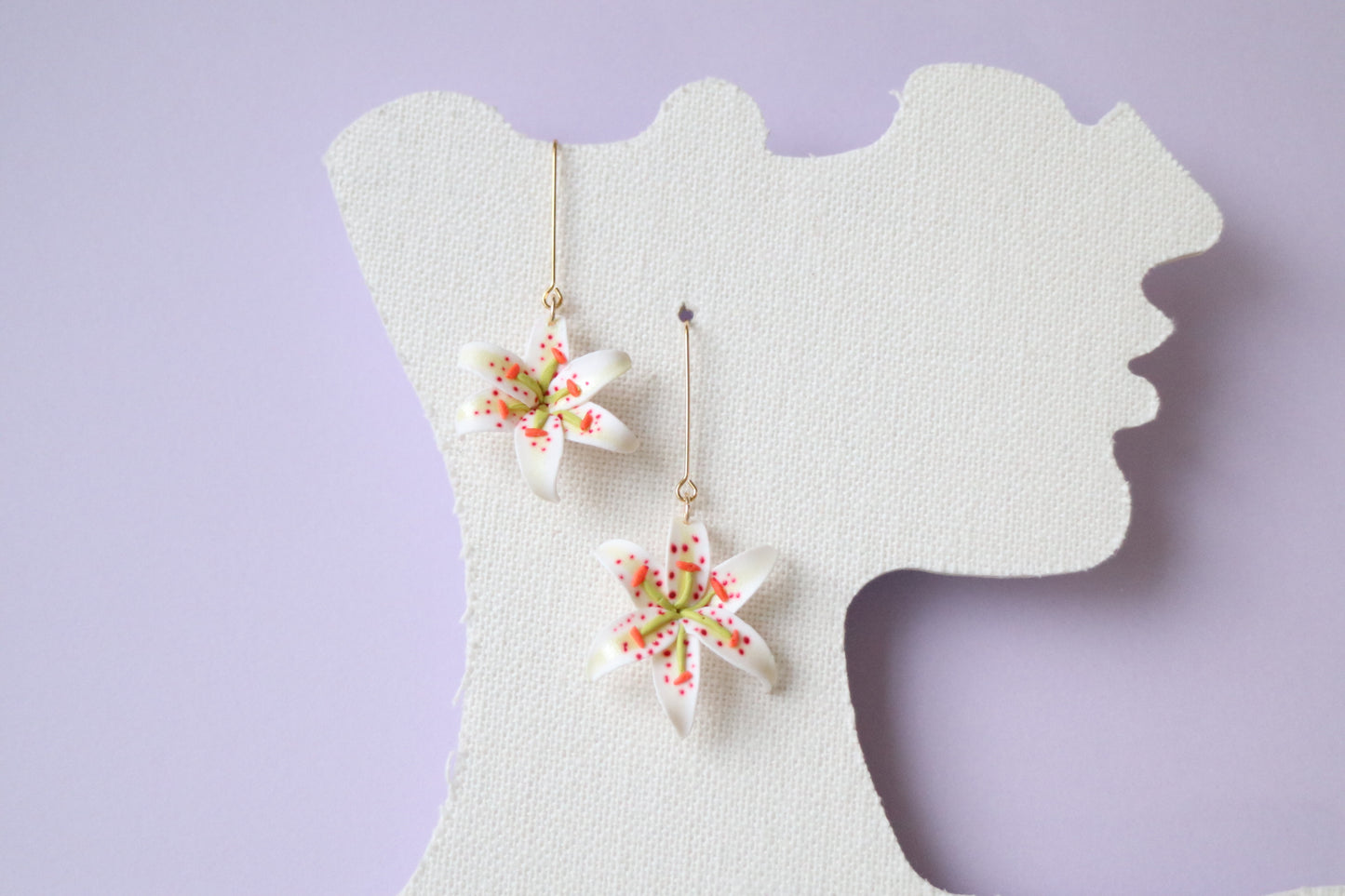 Lilies bouquet earrings