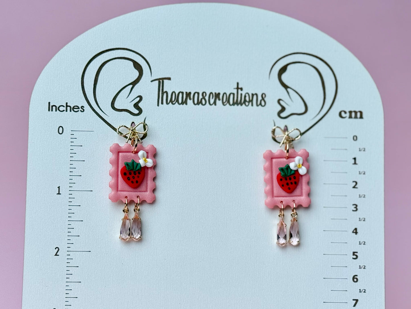 Strawberry Stamps Earrings
