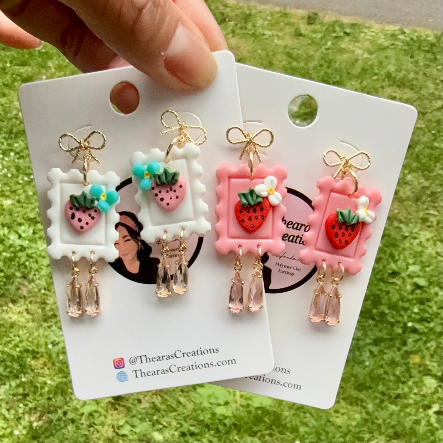 Strawberry Stamps Earrings