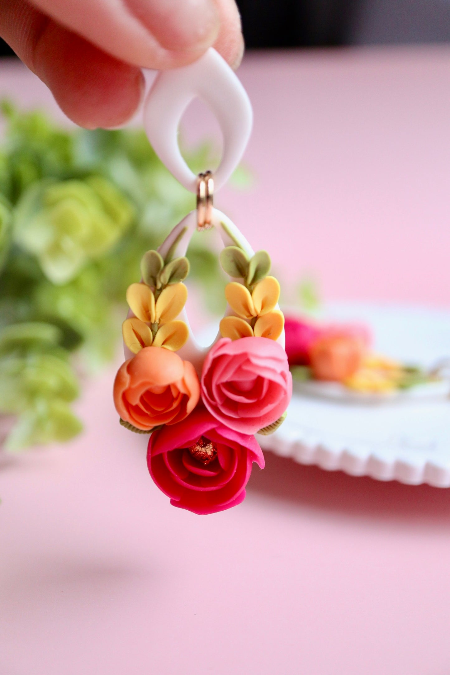 Grace Floral Dangles