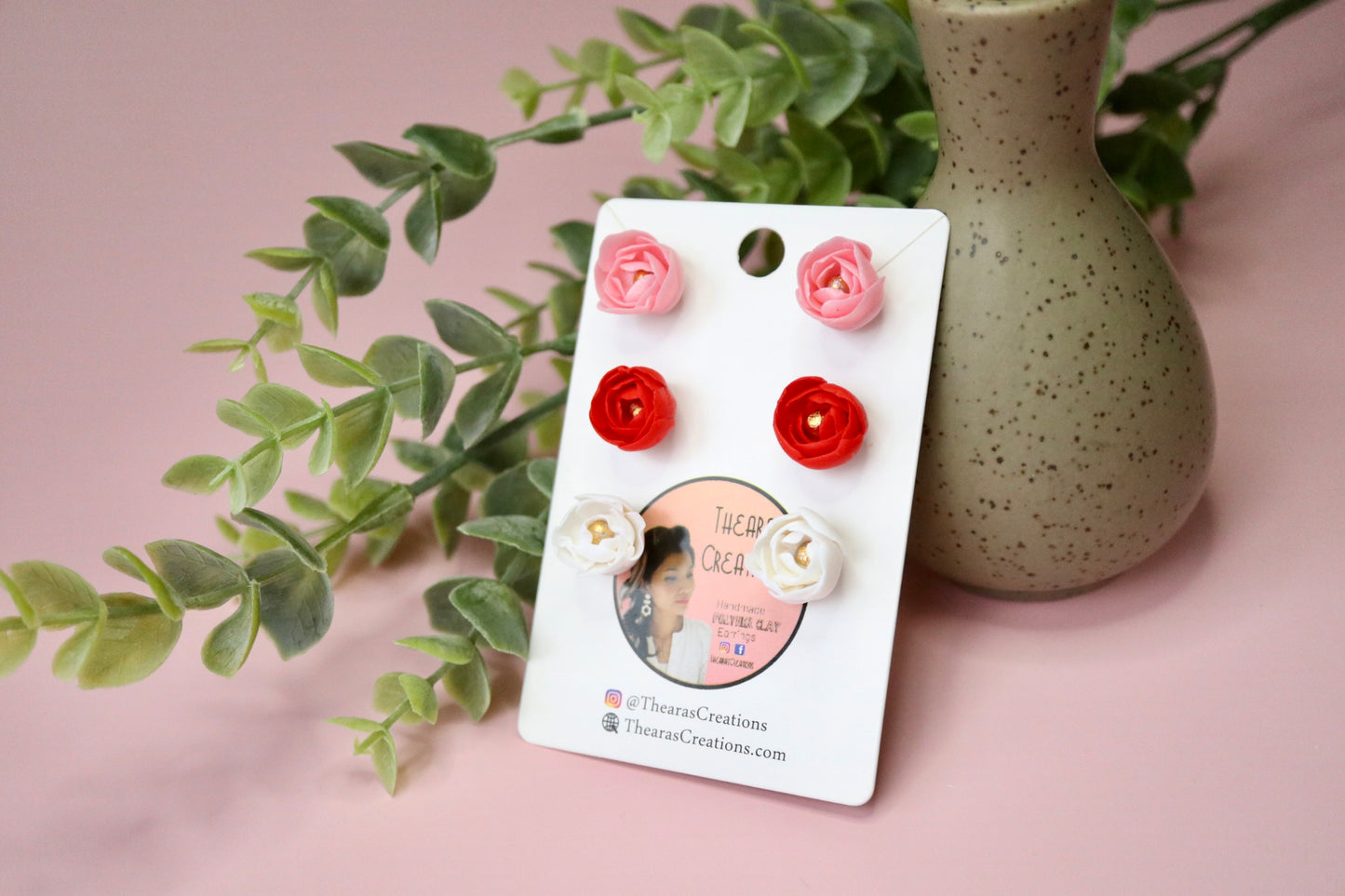 Rose Trio Studs