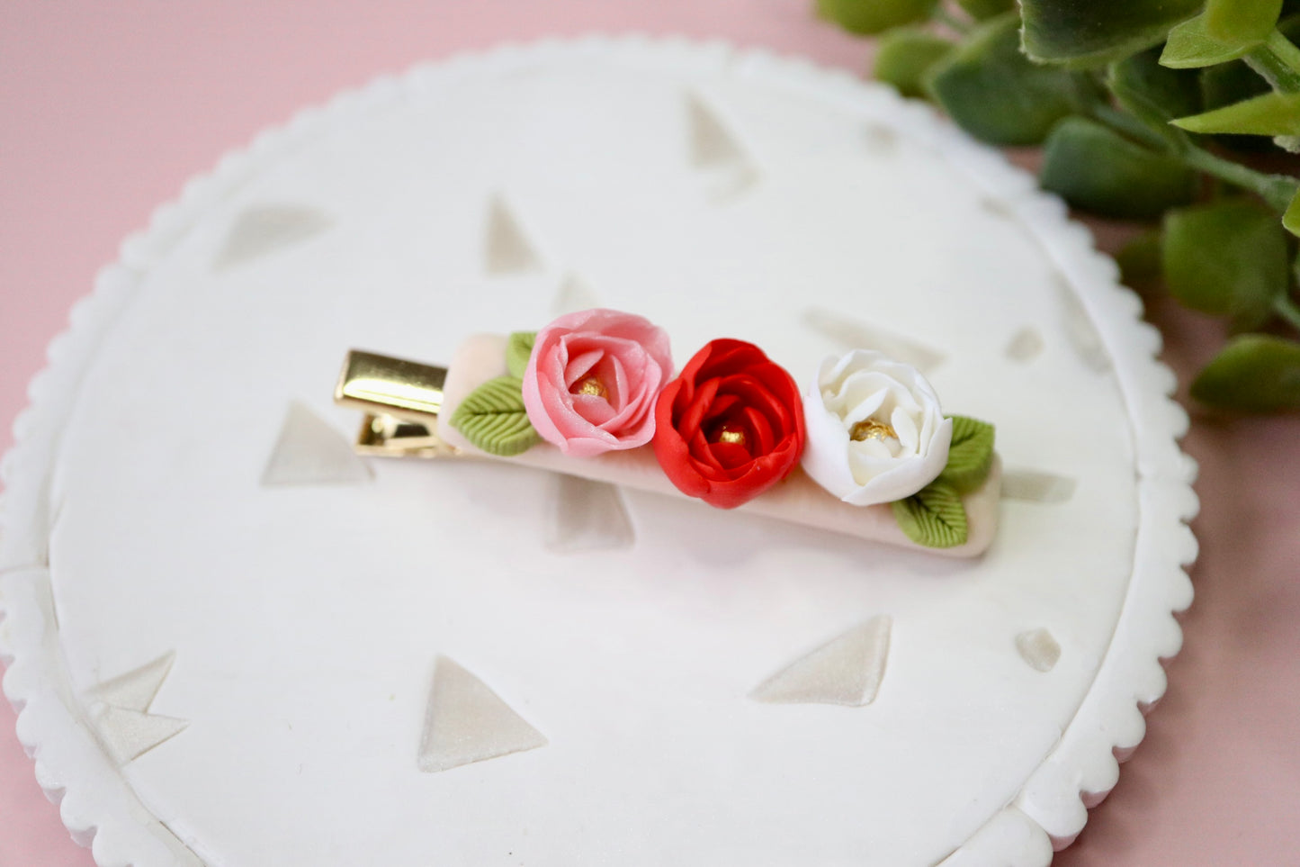 Rose Trio Hair Clips