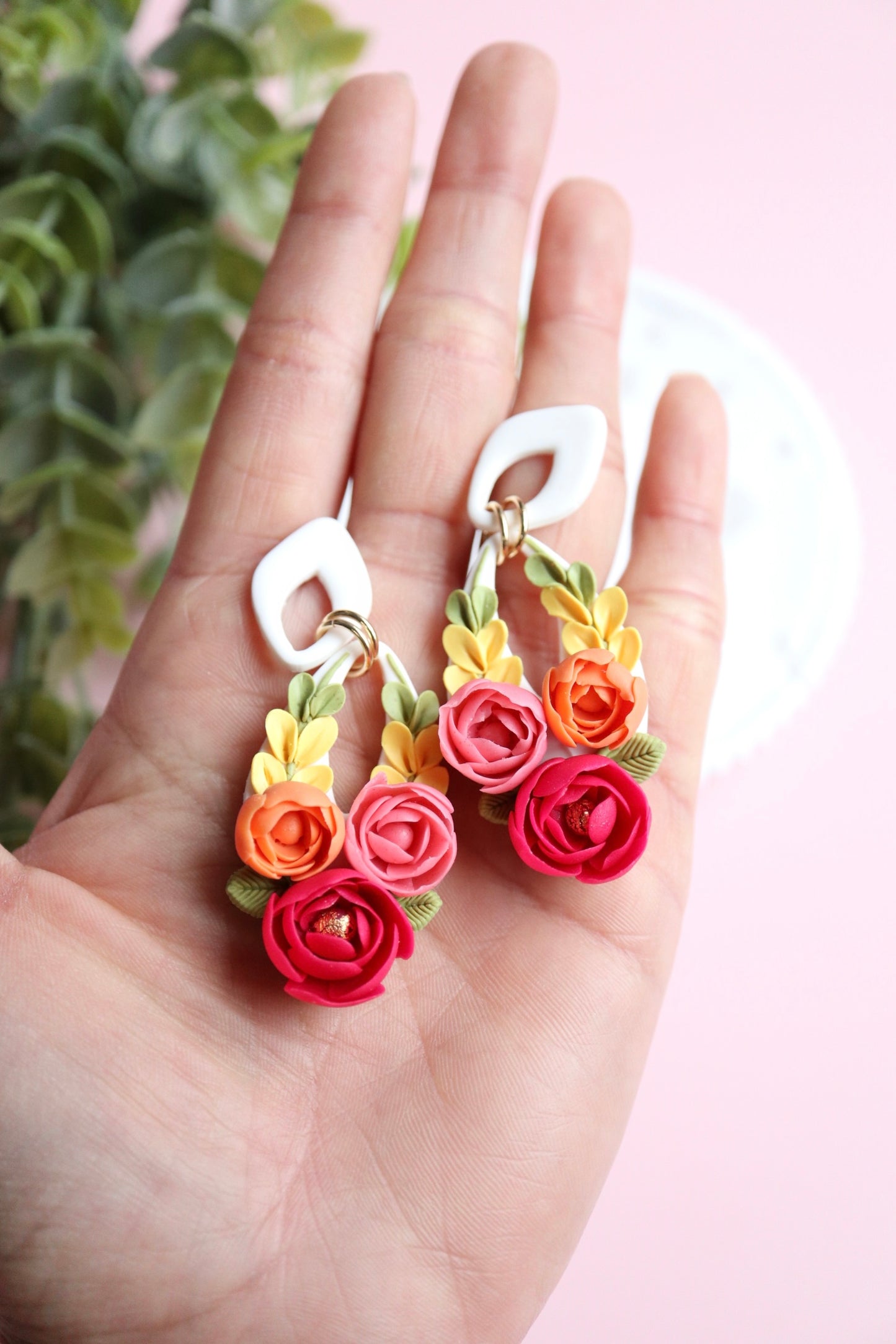 Grace Floral Dangles