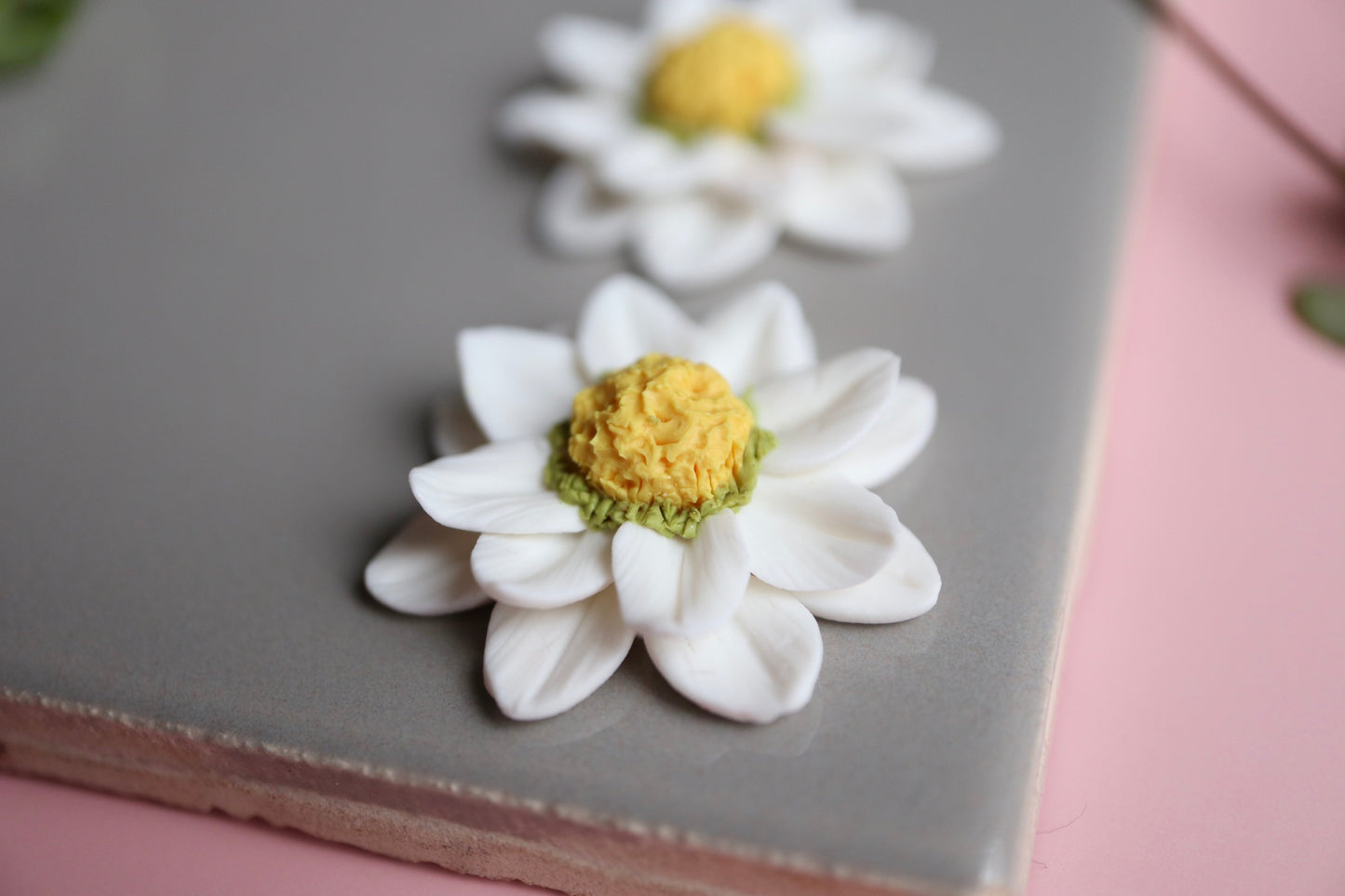 White Daisy Dangles