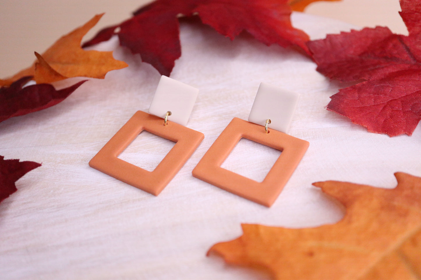 Fall Square Earrings.