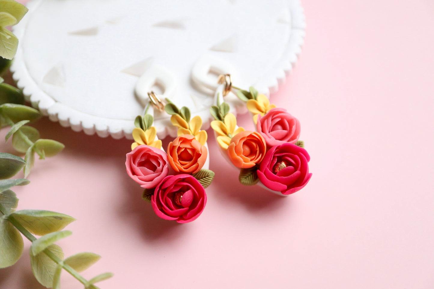 Grace Floral Dangles
