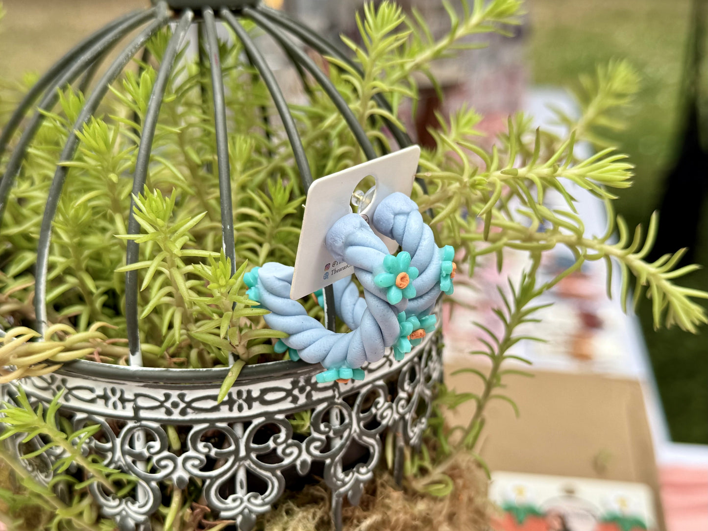 Carolina Blue Huggies w/ Flowers