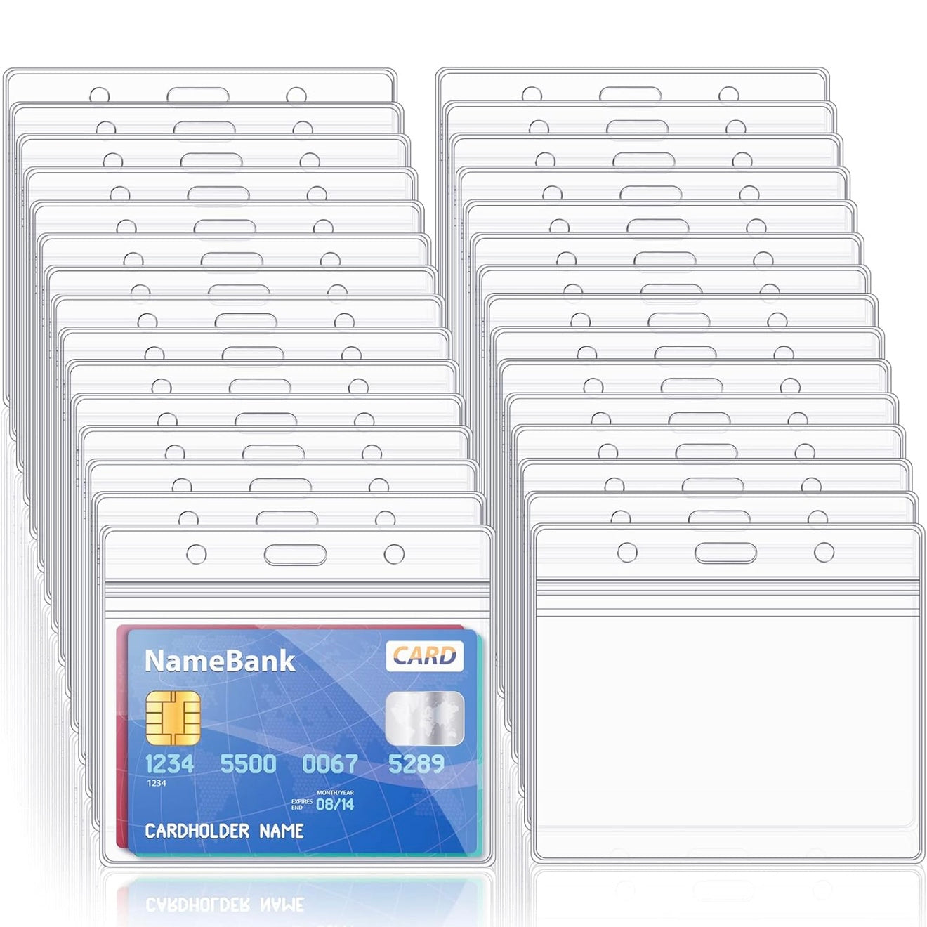 Clear Plastic Horizontal Name Tag Badge