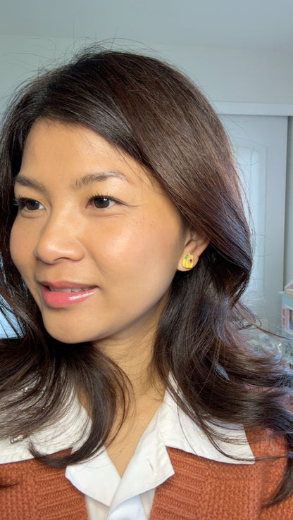 Mustard Pumpkin studs