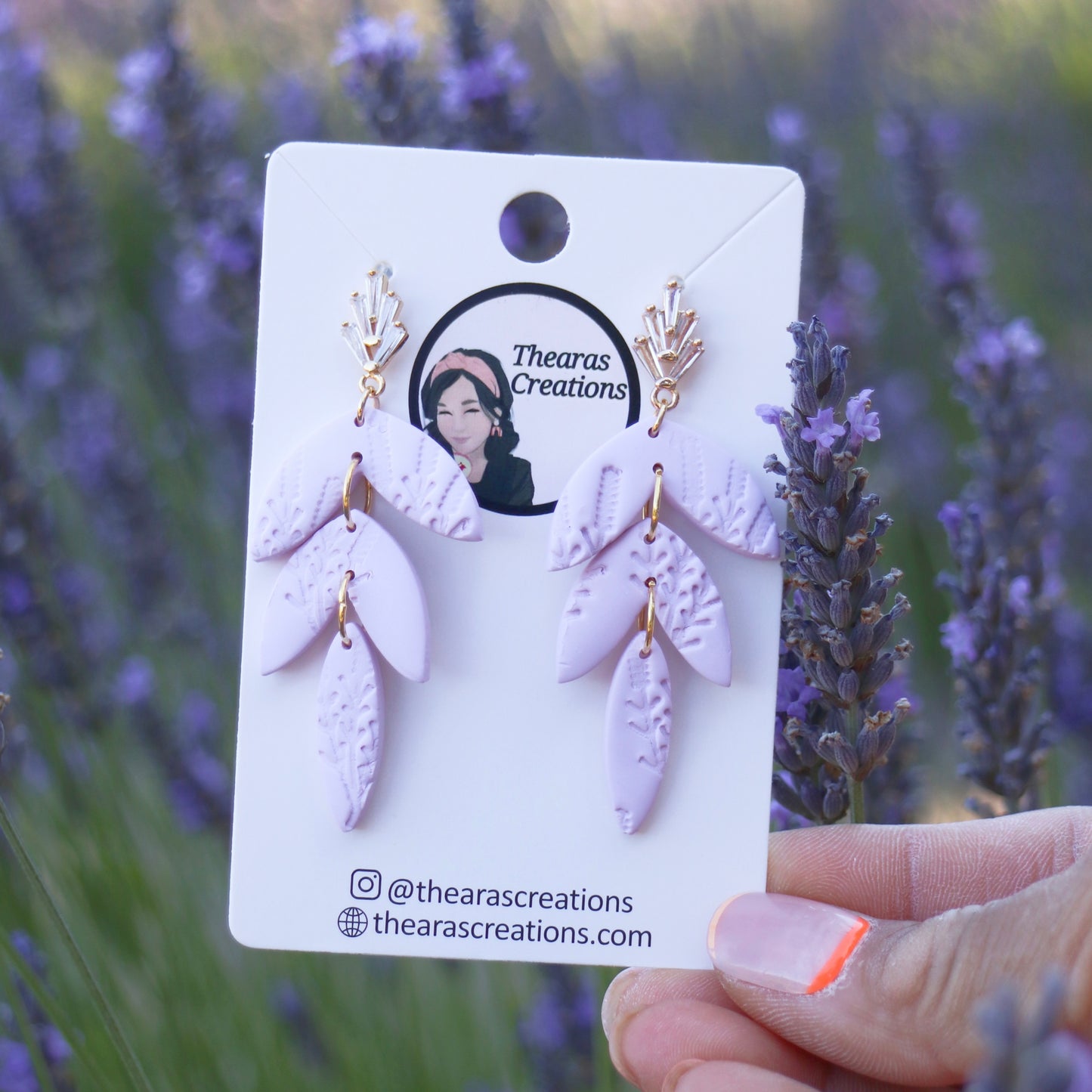 Lavender Dream leaves Earrings