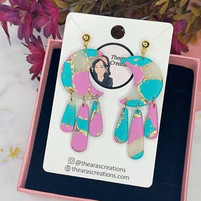 Pastel Moon Dangles