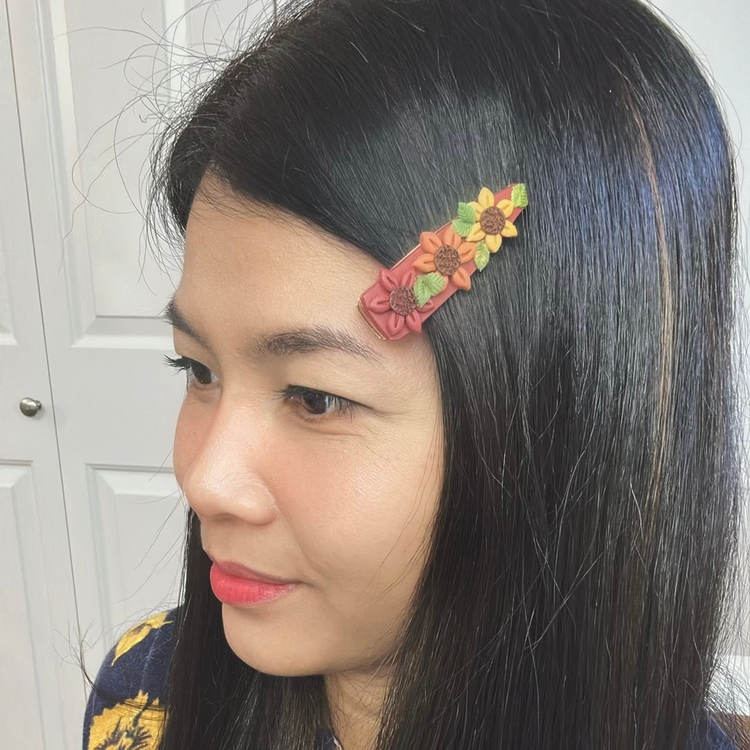 Fall Sunflower 🌻 Earrings, Ring, Bracelet, Hair Clip