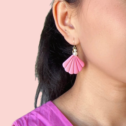 Pink Seashell Earrings