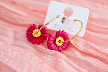 Daisy Gold Hoops