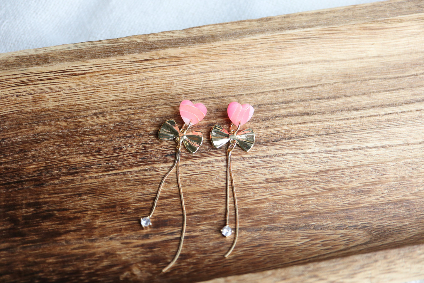 Persian Pink Heart Earrings