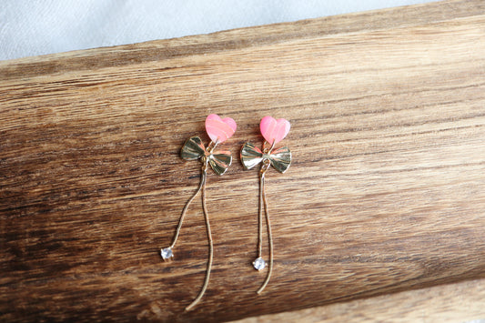 Persian Pink Heart Earrings