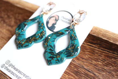 Opal Green Winter Earrings