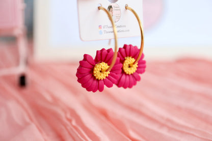 Daisy Gold Hoops