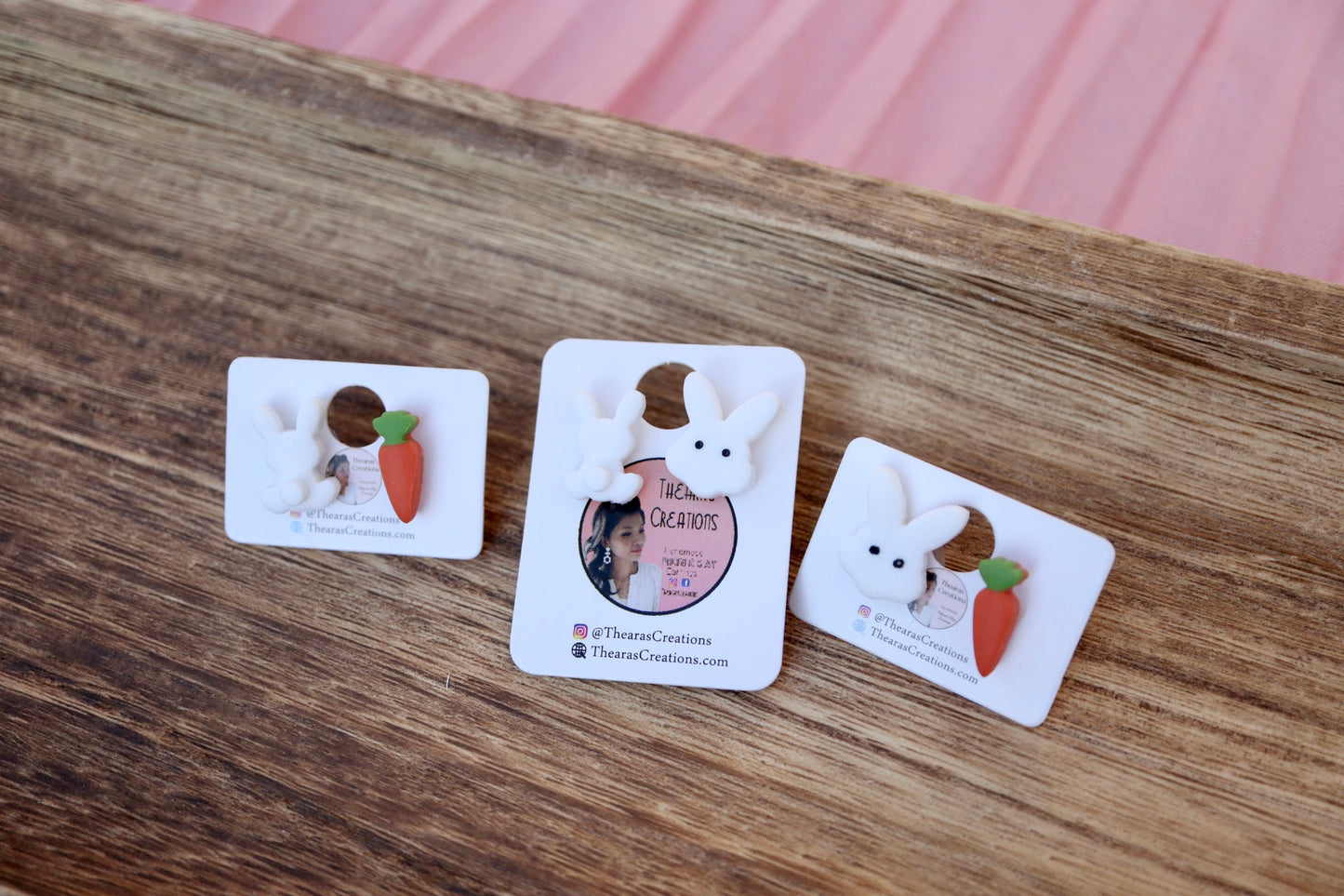 Bunnies White Earrings ***Bestseller***