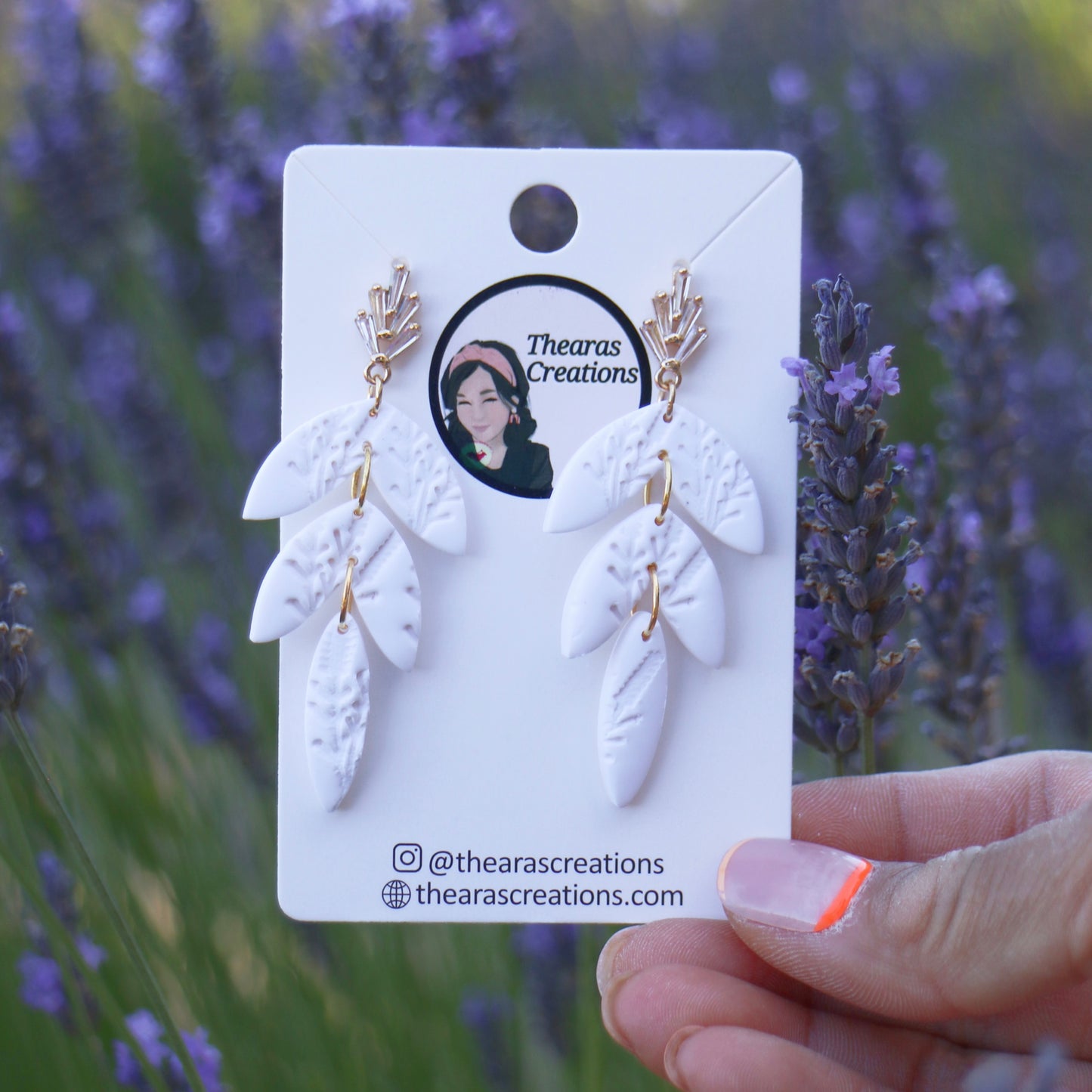 Lavender Dream leaves Earrings