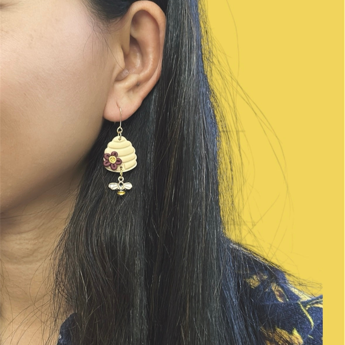 Fall Bee 🐝Hive Earrings