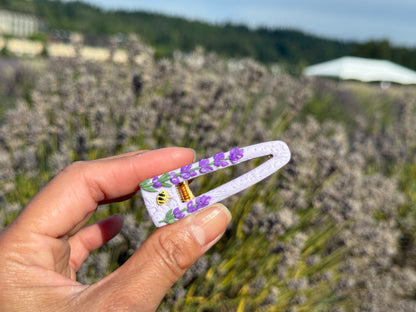 Lavender Banana Hair Clip