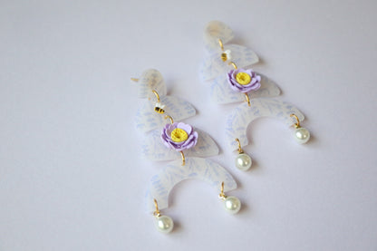 Diana Lavender Earrings and Necklace