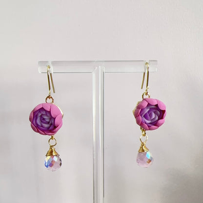 Peonies with Krystal earrings