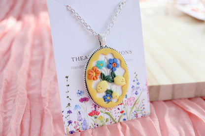 Lemon Antique Silver Necklace