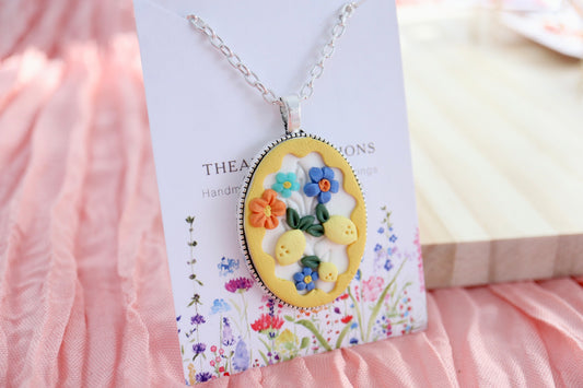 Lemon Antique Silver Necklace