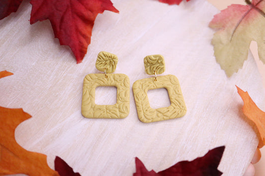 Burlywood Fall Square Earrings