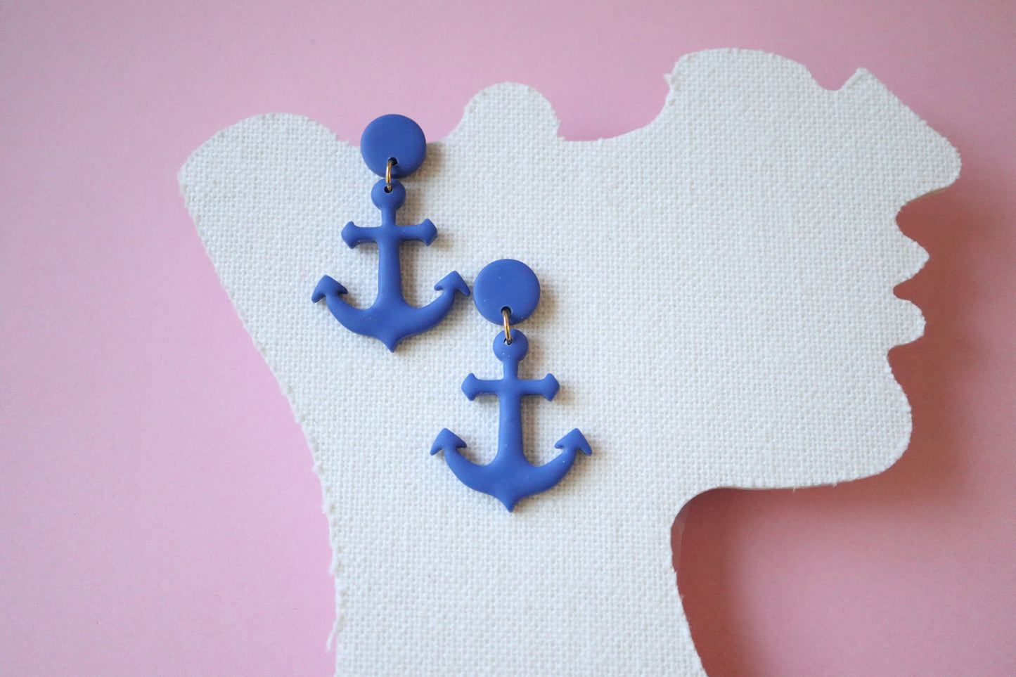 Blue Anchor Earrings