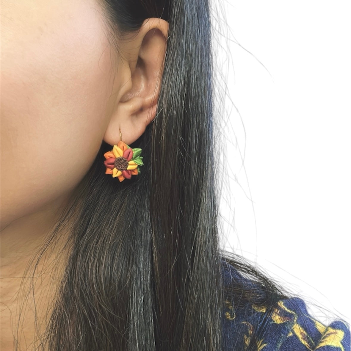 Fall Sunflower 🌻 Earrings, Ring, Bracelet, Hair Clip