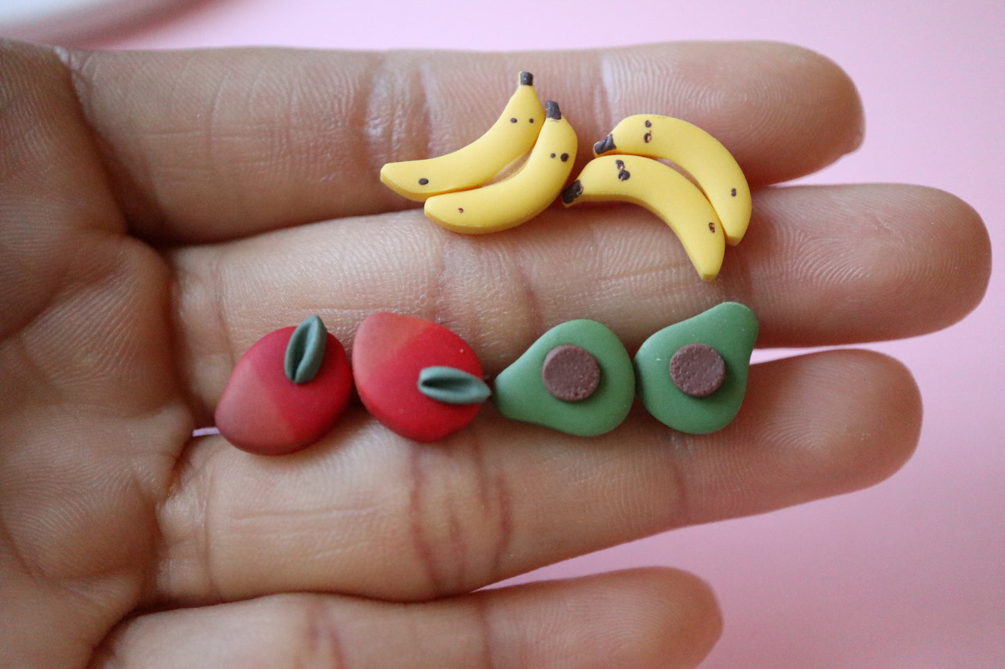 Mini fruit studs 🥭🥑🍌