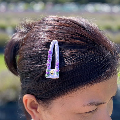 Lavender Banana Hair Clip