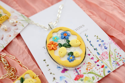 Lemon Antique Silver Necklace