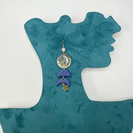 Bella moon phases earrings