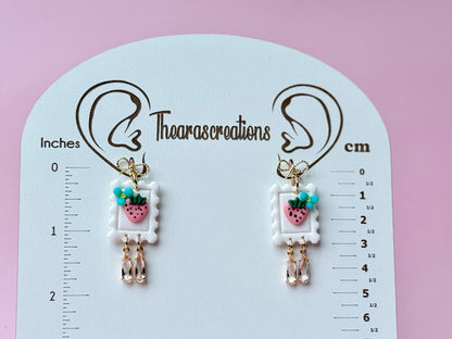 Strawberry Stamps Earrings