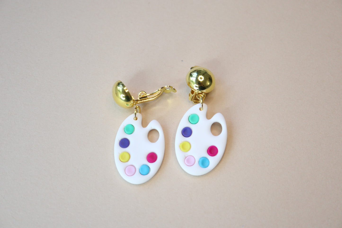 Clip on Paint 🎨 Palette Earrings